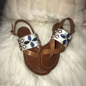 Tory Burch Estella Embellished Flat Sandal